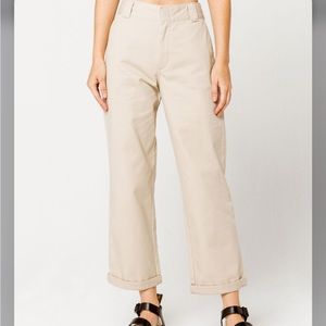 Dickies work crop roll hem pants